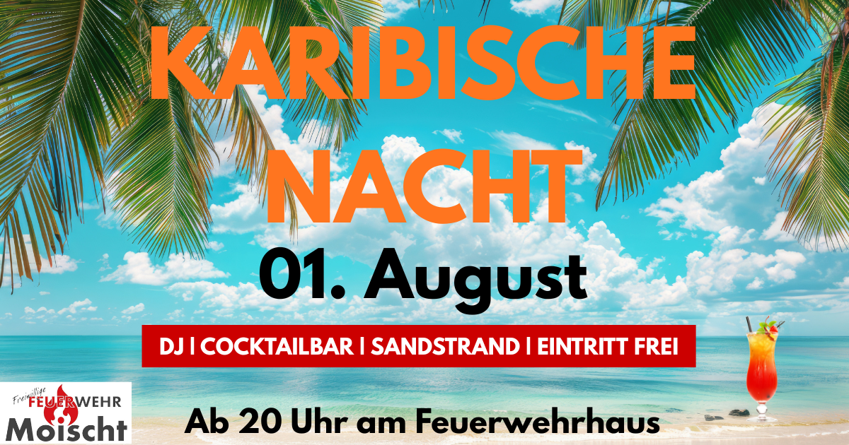Facebook Beitrag Karibische Nacht